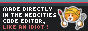 neocities cat with text reading made directly in the neocities code editor, like an idiot !