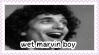 stamp of a black and white picture of chip zien smiling with text reading wet marvin boy